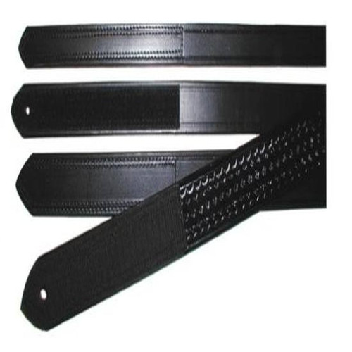 BOSTON HOOK AND LOOP TIPPED LEATHER BELT 1  36 Plain    Black   1&quot; wide 1-12 ounce, full grain leather   No buckle-- perfect for industrial use where a &quot;no-scratch&quot; belt is very importantMade in: US [FC-192375083150]