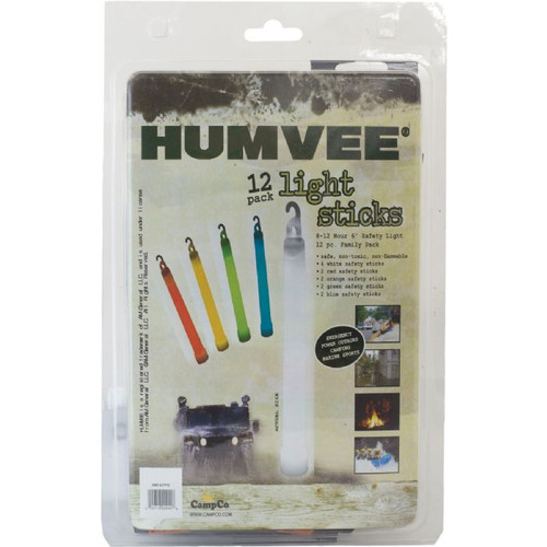 HUMVEE Lightsticks 12 Pack Assorted Colors HMV-6-FP12 [FC-024718513829]