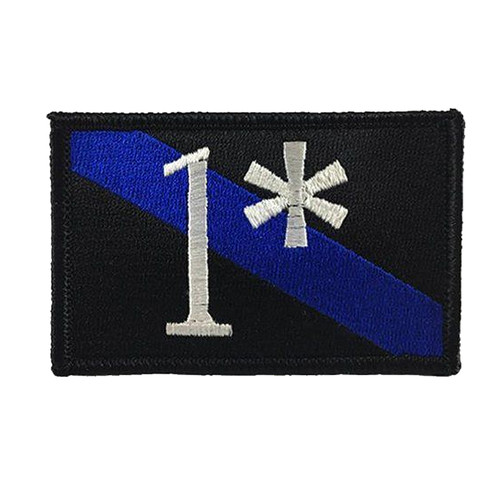 Thin Blue Line American Flag Patch, Velcro, 2 x 3 Inches [FC-704438915249]