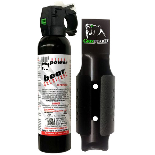 UDAP Magnum Bear Spray 9.2oz with Griz Guard Polymer Holster 15SO [FC-679354001164]