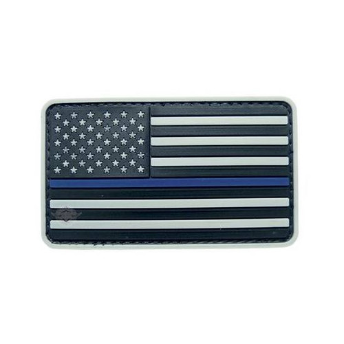 Tru-Spec PVC U.S. Flag Morale Patch Gray and Blue 6781000 [FC-690104388298]