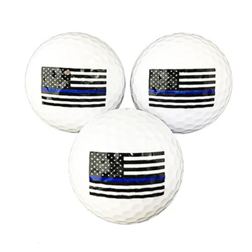 Thin Blue Line American Flag Golf Balls 3 Pack [FC-704438921370]