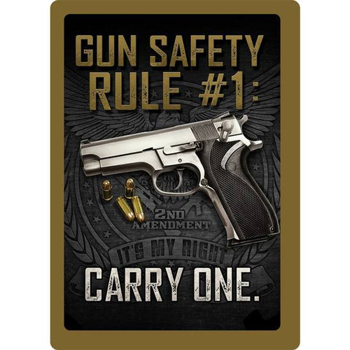 Rivers Edge Products 'Gun Safety Rule' Metal Sign 12"x17" 1461 [FC-643323146125]