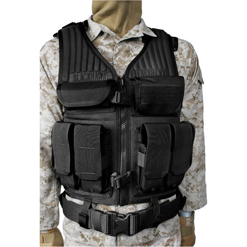 BLACKHAWK! Omega Elite Tactical Vest #1 S.T.R.I.K.E. MOLLE Webbing Size Adjustable Nylon Black 30EV03BK [FC-648018006524]