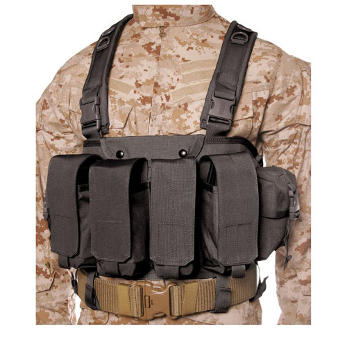 BLACKHAWK! Commando Chest Harness 4 Mag Pouches 2 Utility Pouches Black 55CO00BK [FC-648018006883]