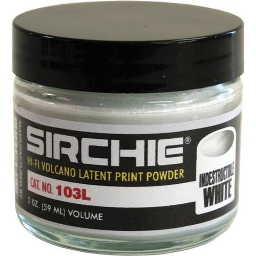 Sirchie Hi-Fi Volcano Latent Print Powder 2 Ounces Indestructible White 103L [FC-20-SIR-103L]