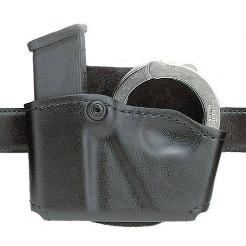 Safariland Model 573 Concealment Single Magazine Holder w/ Cuff Pouch Paddle Mount Beretta/H&K/Ruger/Sig/S&W/Springfield Right Hand Plain Black 573-76-21 [FC-781602098007]