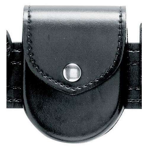 Safariland Model 90H Handcuff Pouch Top Flap Formed Hinged Cuff Only Brass Snap Plain Black 90H-2B [FC-781602059565]