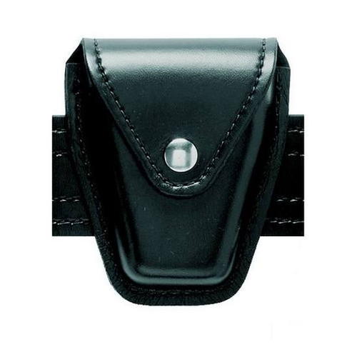 Safariland Model 190 Handcuff Case Hinged Chrome Snap Plain Black [FC-781602046275]