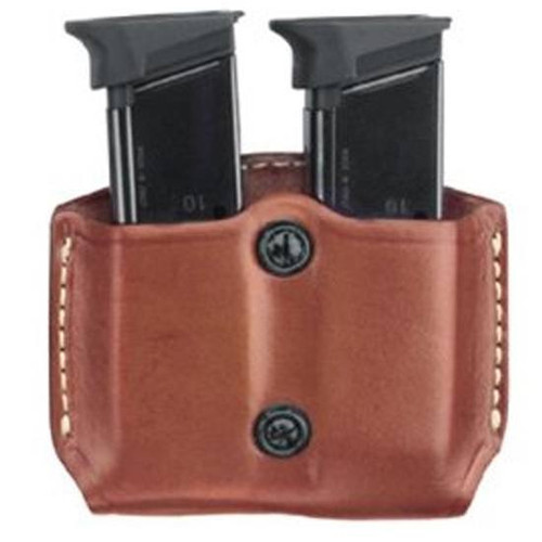 Gould & Goodrich Gold Line Beretta Cougar, for Glock (all), HK USP, Kimber Polymer, Para Ordnance P Series, S&W Sigma Double Magazine Case Paddle Back Leather Tan 831-4 [FC-768574107616]