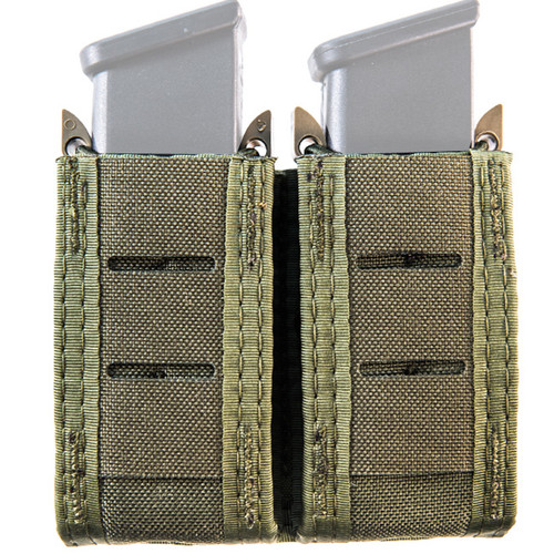 High Speed Gear Duty Double Pistol TACO Universal HSGI Clips Cordura OD Green [FC-849954025376]