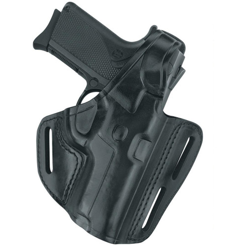 Gould & Goodrich S&W 1086, 3953, 3954, 4043, 4046, 4583, 4586, 5943, 5944, 5946Compact 3-Slot Pancake Holster Right Hand Leather Black B803-404 [FC-768574107425]