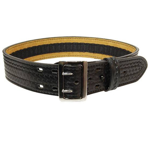 Safariland Model 87V Suede Lined Belt w/Hook and Loop System 2.25" Hi Gloss Black Brass Fastener Size 34" 87V-34-9B [FC-781602067782]