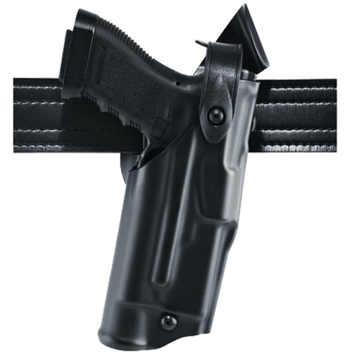 Safariland ALS/SLS Mid-Ride Duty Belt Holster fits Glock 17/22 with Light Right Hand Hardshell STX Plain Black [FC-781602805681]