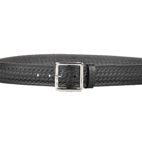 DeSantis Econoline Garrison Belt 1.75" Leather Nickel Buckle Size 34 Basket Weave Black [FC-792695292180]