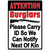 River's Edge Products "Attention Burglars" Tin Sign 12 Inches by 17 Inches 2250 [FC-643323922507]