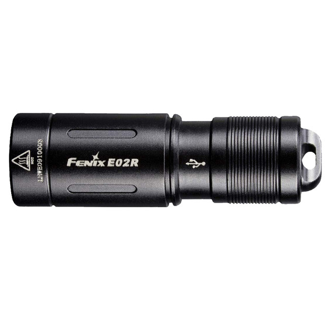 Fenix E02R Rechargeable Flashlight 200 Lumens Black [FC-942870307738]