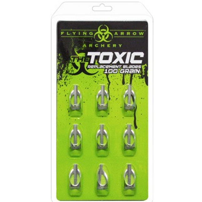 Flying Arrow Toxic Replacement Blades 100 Grain 9 Pack [FC-853723004172]
