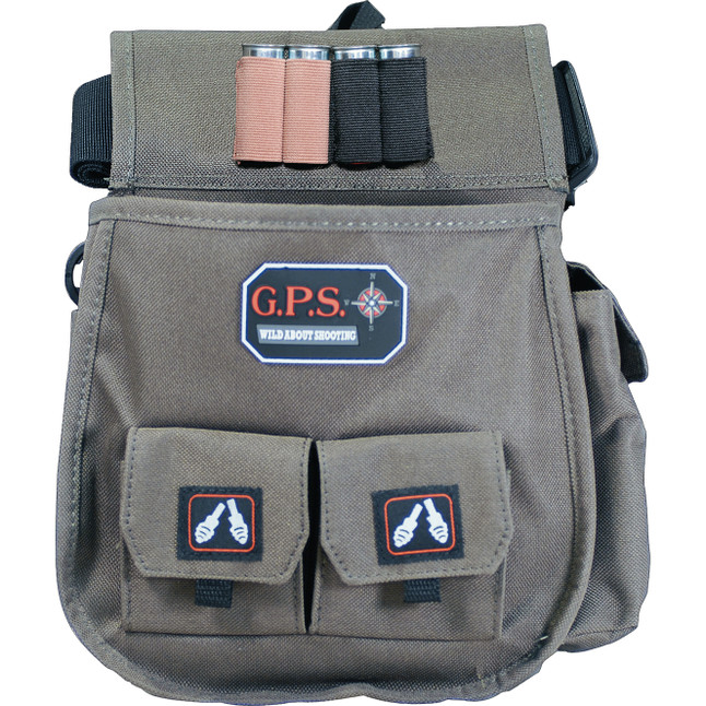 G Outdoors GPS Tactical Deluxe Double Shell Pouch Shotgun Ammo Carrier with Belt Polyester Olive [FC-856056002457]