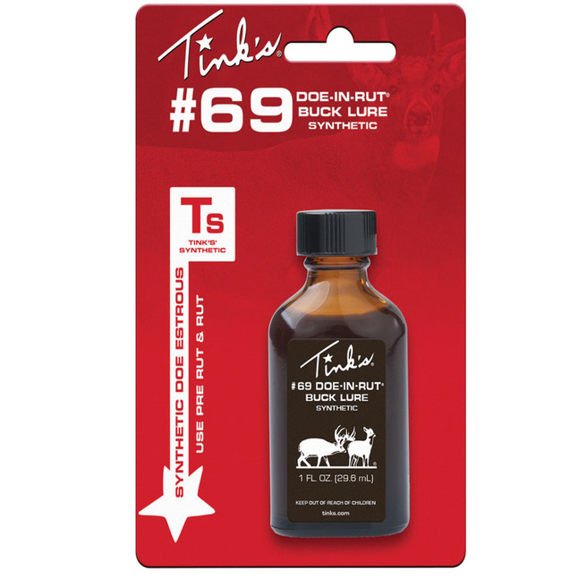 Tink's #69 Synthetic Doe Estrus Urine Buck Lure Scent 1 Ounce W5256 [FC-049818213356]