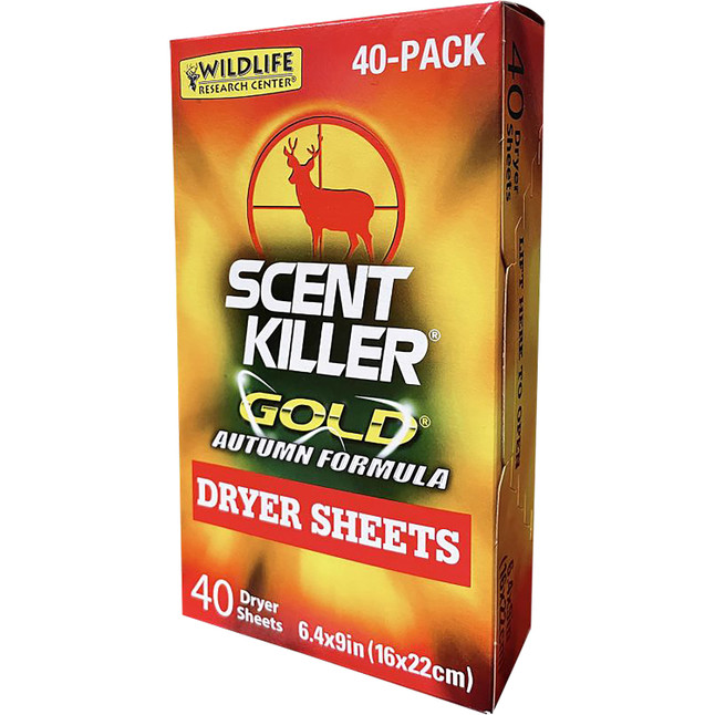 Wildlife Research Center Scent Killer Gold Autumn Dryer Sheets 40 Sheets [FC-024641012833]