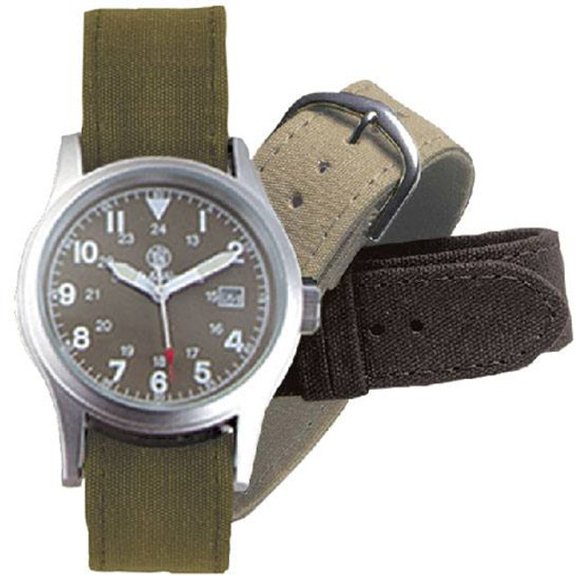 Smith & Wesson Military Watch with Nylon Strap Water Resistant Olive Drab Face Black, Tan, Olive Drab SWW-1464-OD [FC-810112981346]