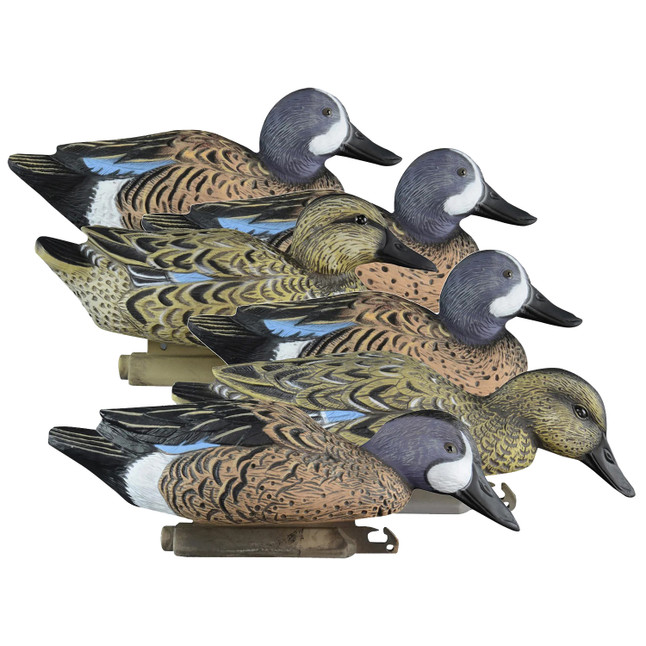 Higdon Outdoors Standard Blue Wing Teal Duck Decoys 6-Pack [FC-710617199539]