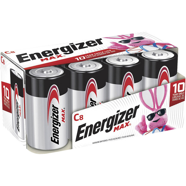 Energizer MAX C-Cell Alkaline Battery 12 Packages of 8 Batteries [FC-039800006050]