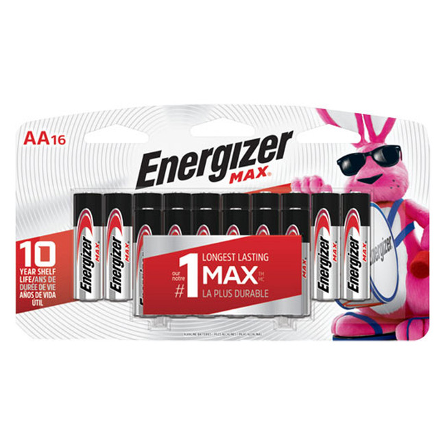 Energizer Max AA Batteries Alkaline Batteries 16 Per Package [FC-039800108036]