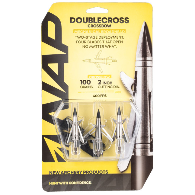 New Archery Products Spitfire Doublecross X-Bow 100 Grain Broadhead 3 Pack [FC-033576600879]