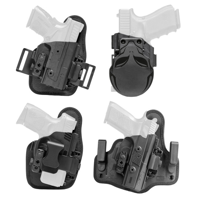 Alien Gear ShapeShift Core Carry Pack Modular Holster System Fits Glock 43X IWB/OWB Multi-Holster Kit Right Handed Black [FC-193858310114]