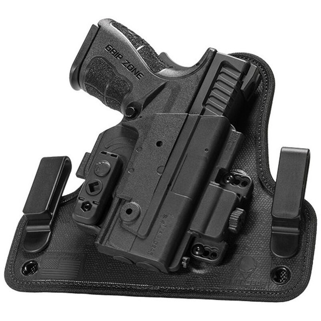 Alien Gear ShapeShift 4.0 S&W M&P 380 Shield EZ IWB Holster Right Handed Synthetic Backer with Polymer Shell Black [FC-193858310299]