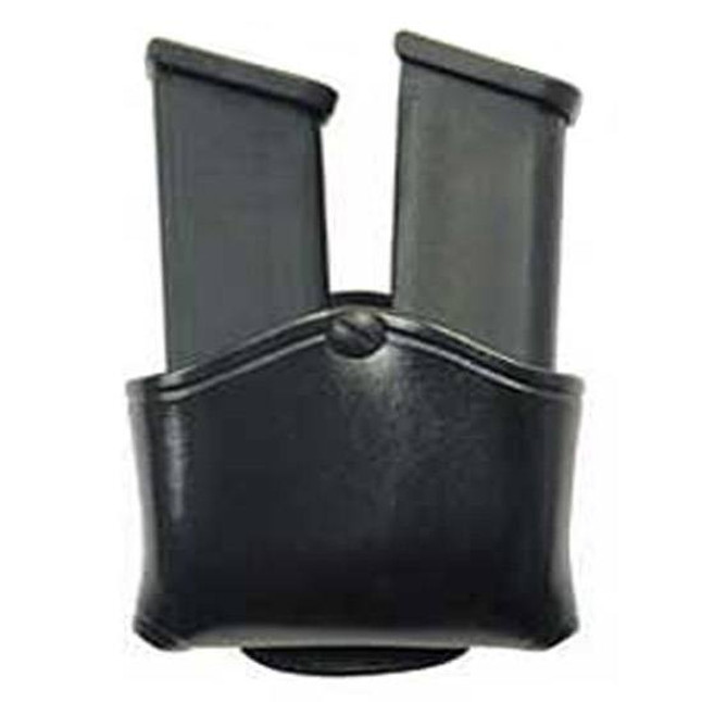 Don Hume Snap On Double Magazine Pouch Double Stack Mags Leather  Black [FC-2-DHD873156]