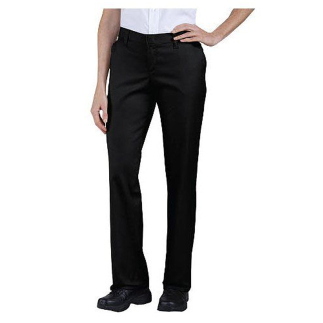 Dickies Women's Premium Relaxed Fit Front Pants 18 Unhemmed Black [FC-607645549514]