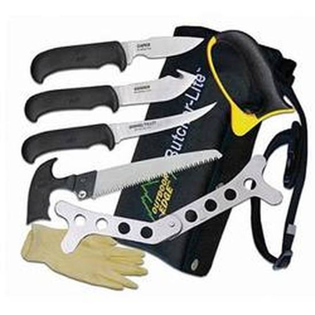 Outdoor Edge Butcher-Lite Field Dressing Kit with 8 Pieces Belt Scabbard BL-1 [FC-743404200835]