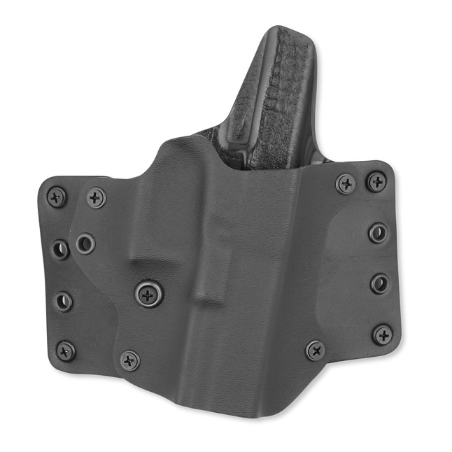 BlackPoint Tactical Leather WING Belt Holster Right Hand 15 Degree Cant Fits Glock 19/23/32 1.75" Belts Kydex/Leather Black/Black [FC-191107000793]
