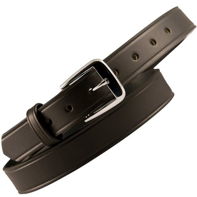 Boston Leather 6580 Off Duty Leather Belt 42" Nickel Buckle Plain Finish Leather Black 6580-1-42 [FC-192375092534]