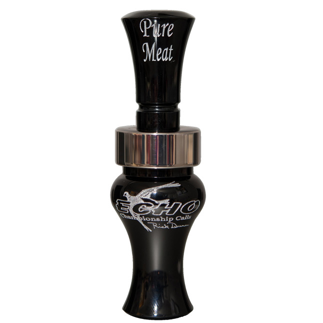 Echo Calls Pure Meat Double Reed Duck Call Acrylic Black [FC-643680790191]