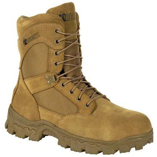 Rocky International Alpha Force Composite Toe 8" Boot Size 8 Coyote Brown [FC-20-RCK-RKD0059CB]