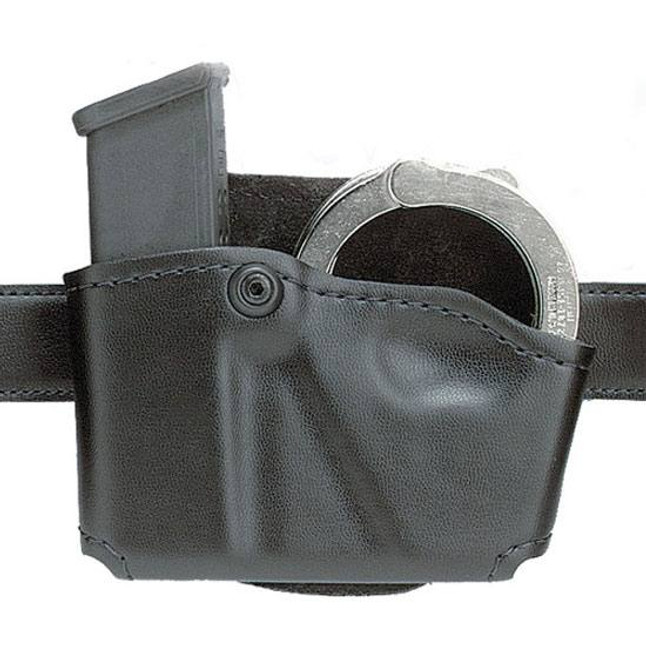 Safariland Model 573 Concealment Single Magazine Holder w/ Cuff Pouch Paddle Mount Beretta/H&K/Ruger/Sig/S&W/Springfield Right Hand Plain Black 573-76-21 [FC-781602098007]