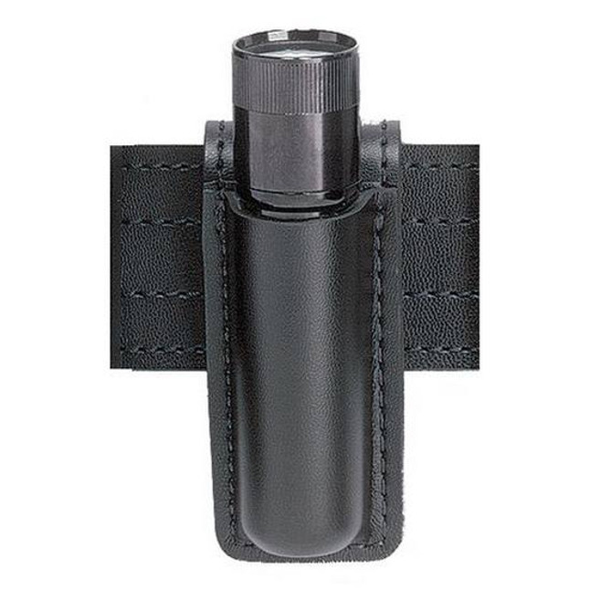 Safariland Model 306 Open Top Mini-Flashlight Holder Fits 1.25" X 5.8125" Flashlights Synthetic Leather Basket Weave Black [FC-781602518987]