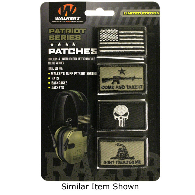 Walker's Game Ear Patriot Limited Edition Velcro Morale Patch Kit Four Patches [FC-888151014424]