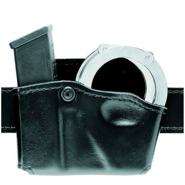 Safariland Model 573 Open Top Magazine and Handcuff Pouch Right Hand Hardshell STX Plain Black 573-76-411 [FC-781602391757]