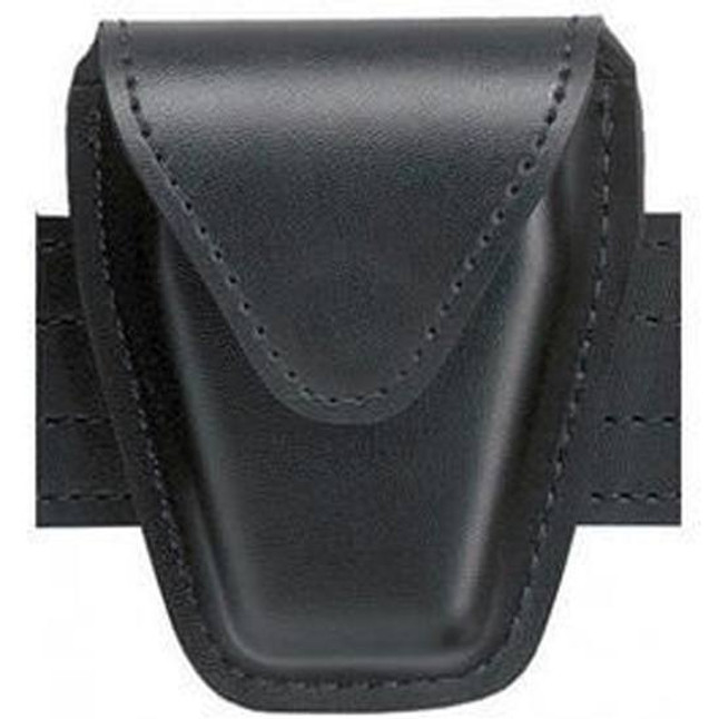 Safariland Model 190 Handcuff Pouch Hinged Cuffs Top Flap Chrome Snap SafariLaminate Plain Black 190H-2HS [FC-781602481601]