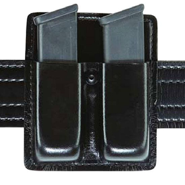 Safariland Model 73 Double Magazine Pouch without Flaps Glock 17, 19, 22 Hi-Gloss Finish Black 73-83-9 [FC-781602405751]