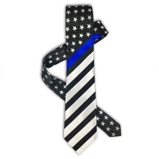 Thin Blue Line American Flag Tie [FC-818115020192]