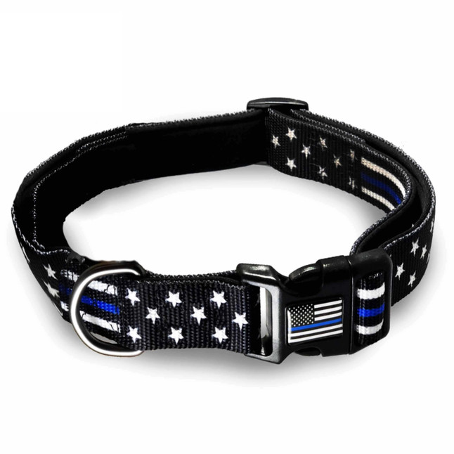Thin Blue Line Stars and Stripes Dog Collar [FC-818115020291]