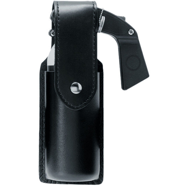 Safariland 38 OC/Mace Spray Holder Fits Direct Impact OC 40mm 2.25" Belt Loop Brass Snap SafariLaminate Hi-Gloss Black [FC-781602656597]