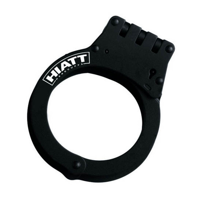 Hiatt Handcuff Oversized Hinge Handcuffs Black [FC-792298013335]