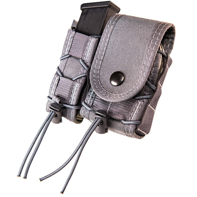High Speed Gear LEO TACO Pistol/Handcuff Pouch w/Cover MOLLE Mount Wolf Grey [FC-849954018118]